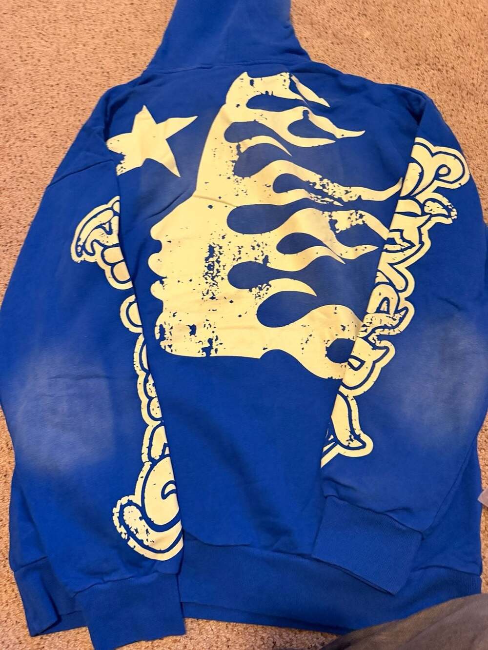 Hellstar Studios Blue Yoga Graphic Hoodie